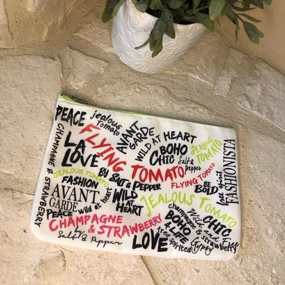 Salt & Pepper Avant Garde Fashion top zip pouch